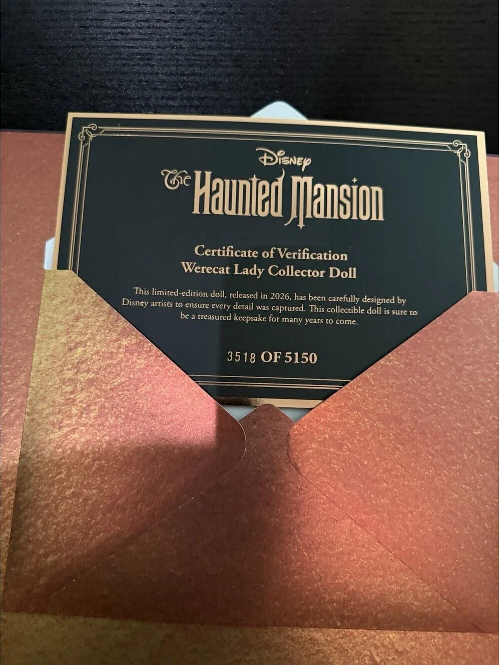 Disney Haunted Mansion Werecat Lady Doll Limited Edition (Actual) Doll 17” w/COA